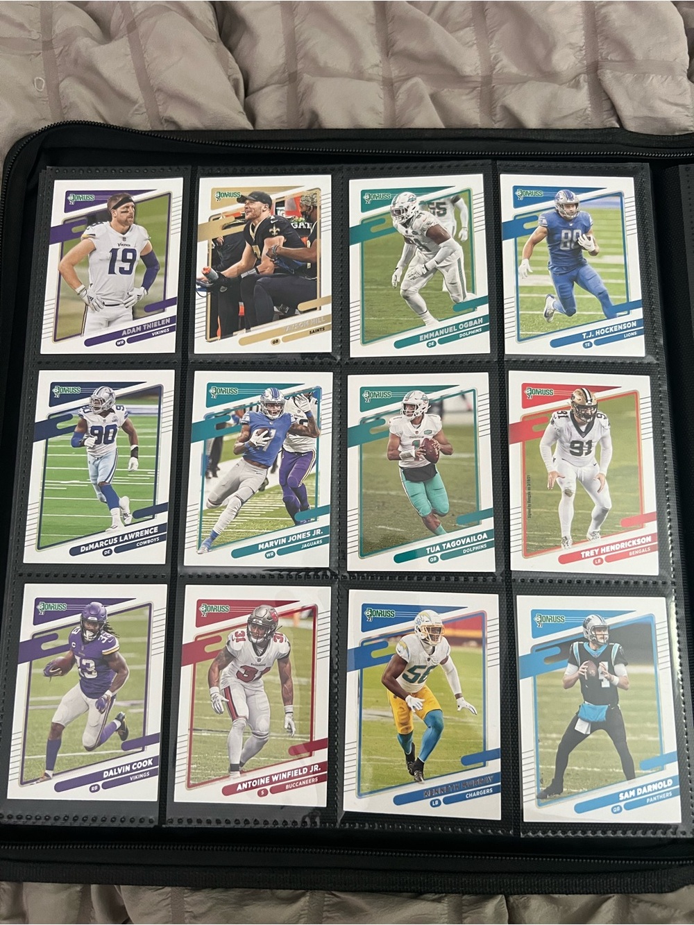 2021 Donruss Football 12 Card Lot Tua Tagovailoa Dalvin Cook Thielen NFL